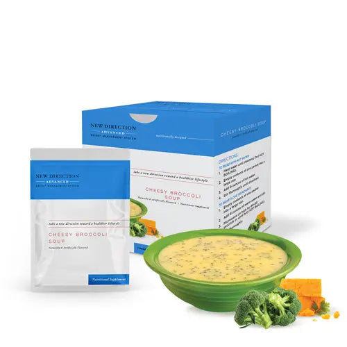 Cheesy Broccoli Soup - Advanced Formulation, 1 box has 7 meal replacements