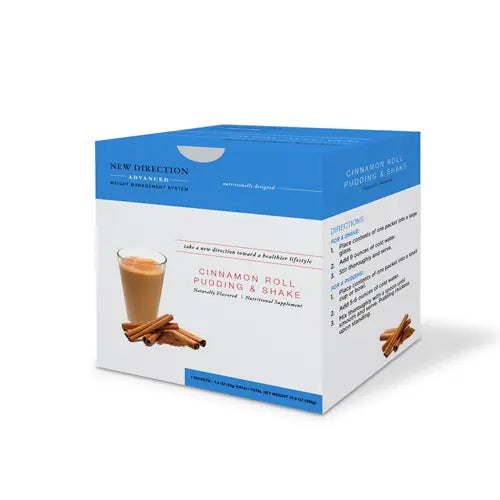 Cinnamon Roll Pudding/Shake - Advanced Formulation 1 box has 7 meal replacements