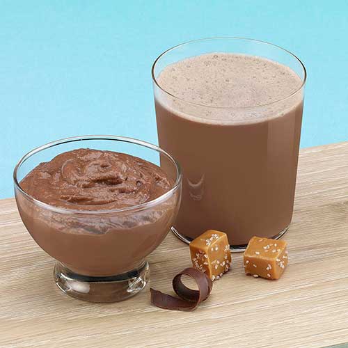 Chocolate Salted Caramel Pudding - Traditional Formulation 1 box has 7 meal replacements