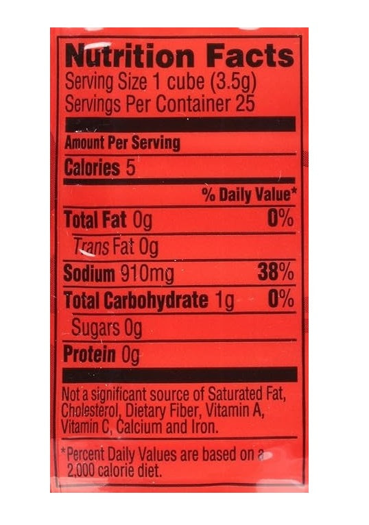 Beef Bouillon 25 cubes per container