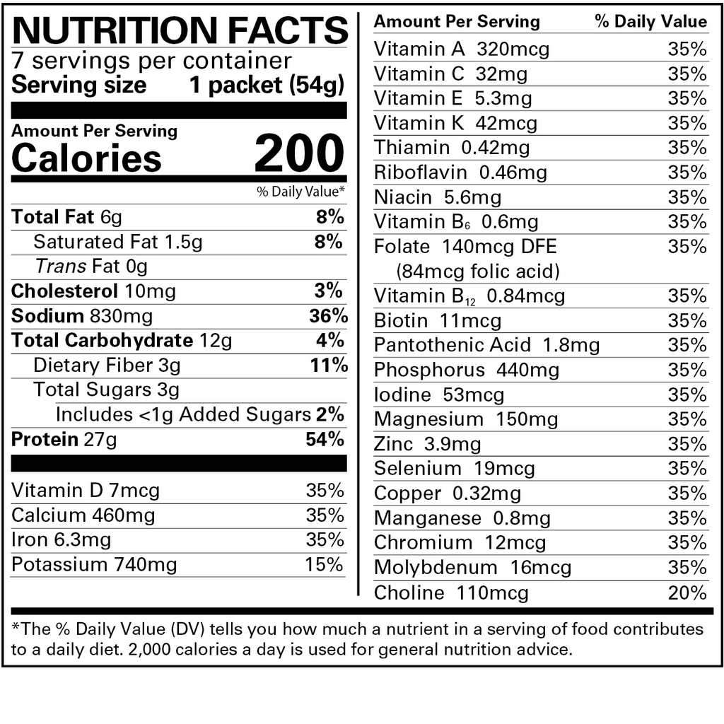 Hearty Cream of Chicken Soup - Advanced Formulation    1 box has 7 meal replacements