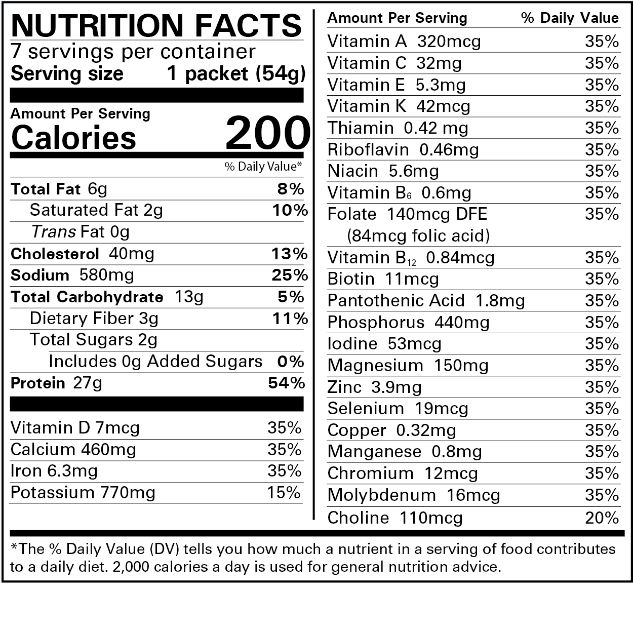 Very Vanilla Shake - Advanced Formulation, 1 box has 7 meal replacements