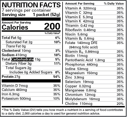 Creamy Vanilla Pudding - Advanced Formulation    1 box has 7 meal replacements