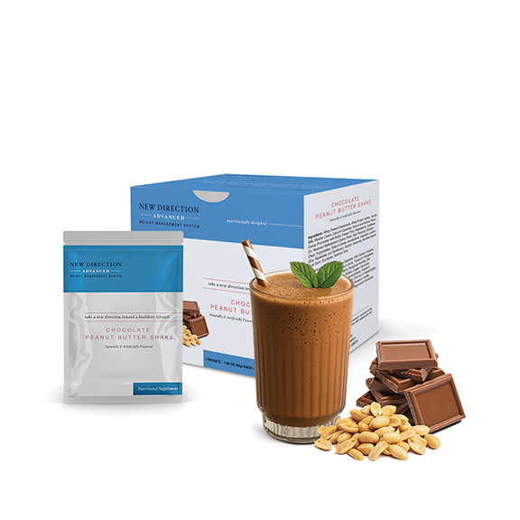 Chocolate Peanut Butter Shake - Advanced Formulation, 1 box has 7 meal replacements